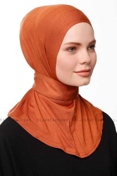 Zeliha - Hijab Pratique Viscose Rouge Brique