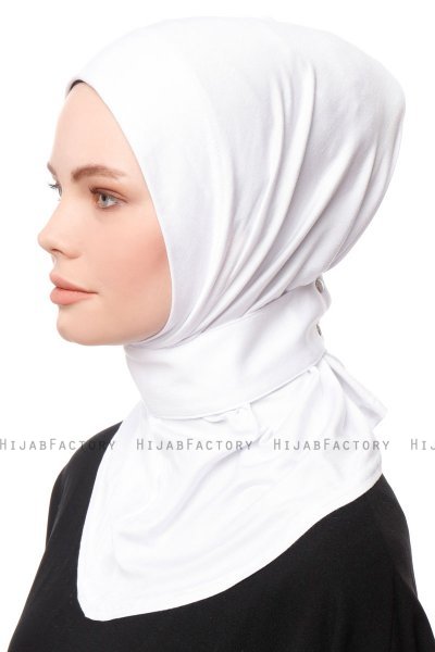 Zeliha - Hijab Pratique Viscose Blanc