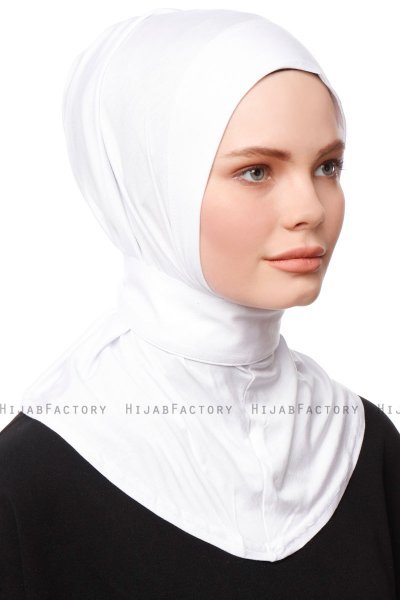 Zeliha - Hijab Pratique Viscose Blanc