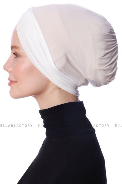 Zeynep - Bonnet Parizien Crème - Ecardin
