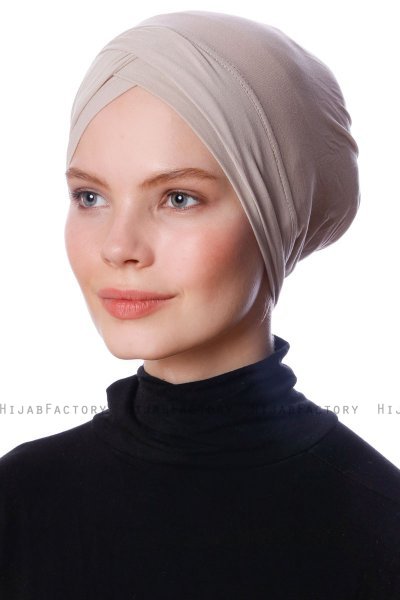 Zeynep - Bonnet Parizien Taupe Clair - Ecardin