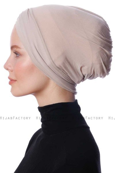 Zeynep - Bonnet Parizien Taupe Clair - Ecardin