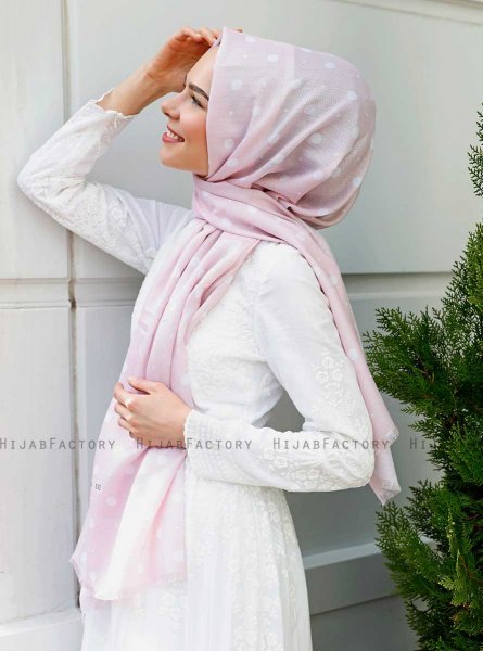 Zinera - Hijab à Motifs Rose - Sal Evi
