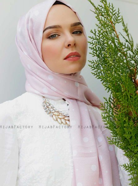 Zinera - Hijab à Motifs Rose - Sal Evi