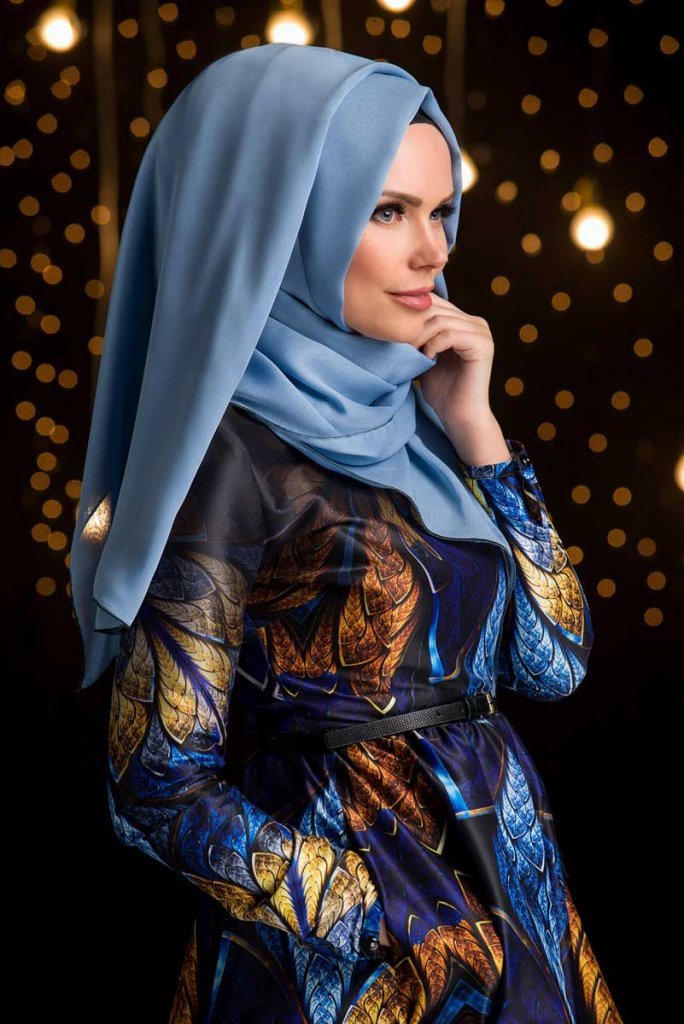 MW - Khaki Chiffon Hijab - Muslima Wear